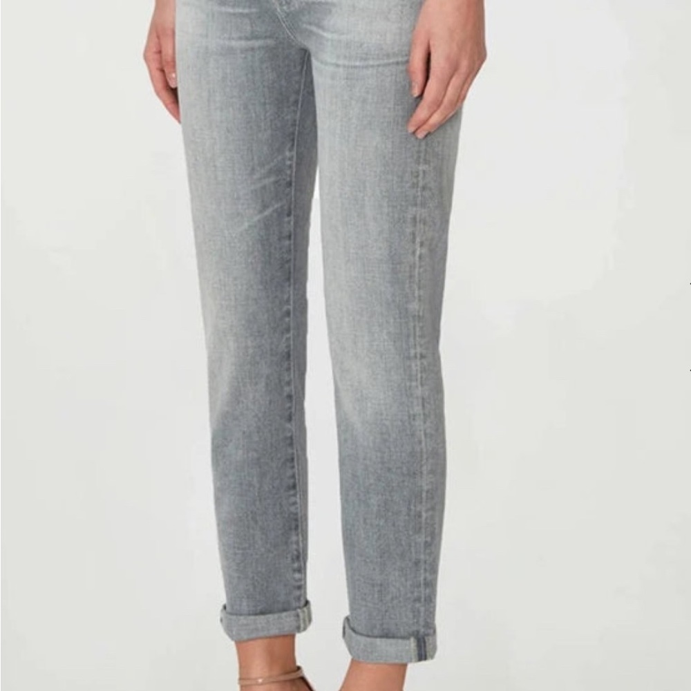 7FAMK NWT Josefina Left Hand Denim Jeans in Bergamot
